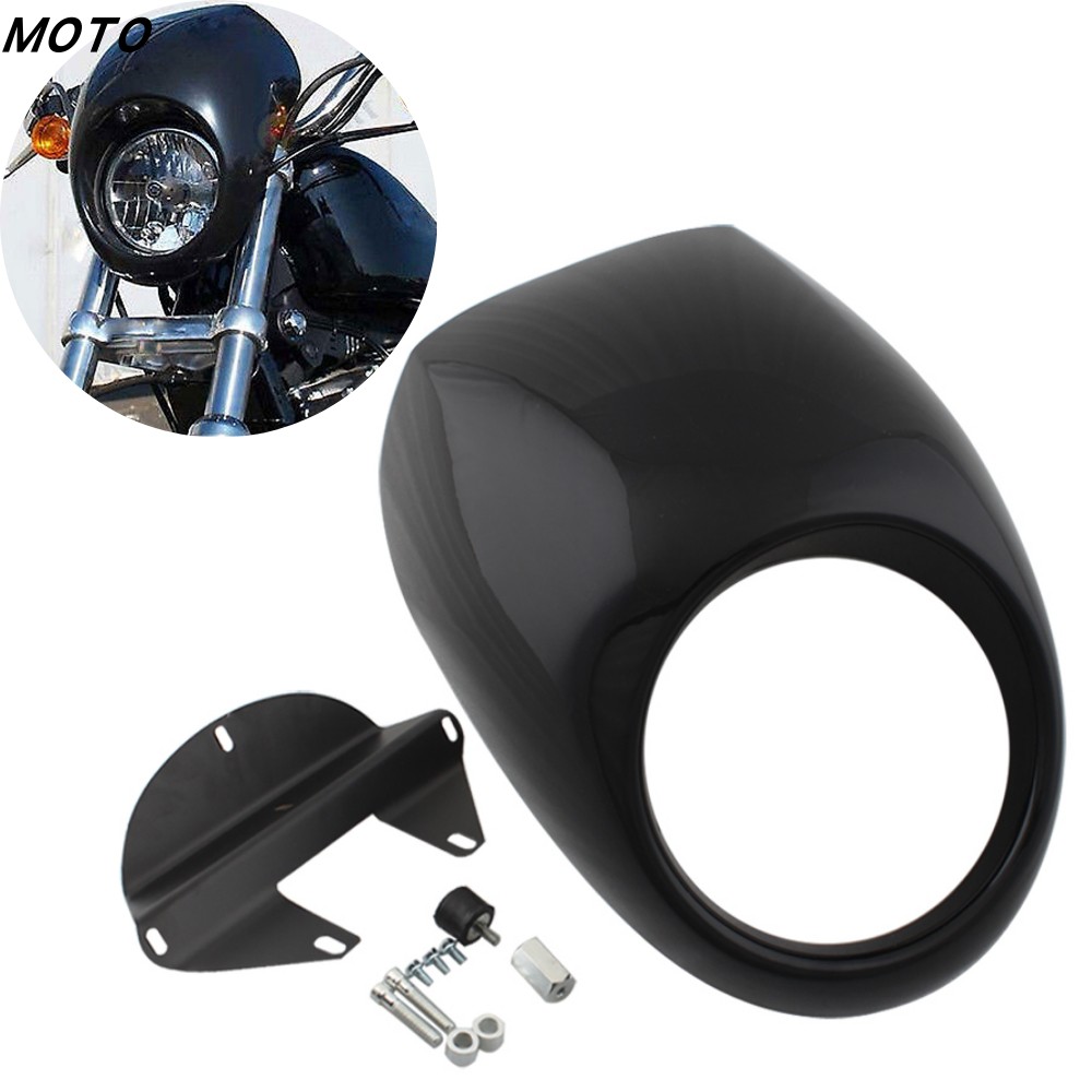 适用于哈雷883 XL1200复古改装大灯头罩导流头罩整流罩猪头罩