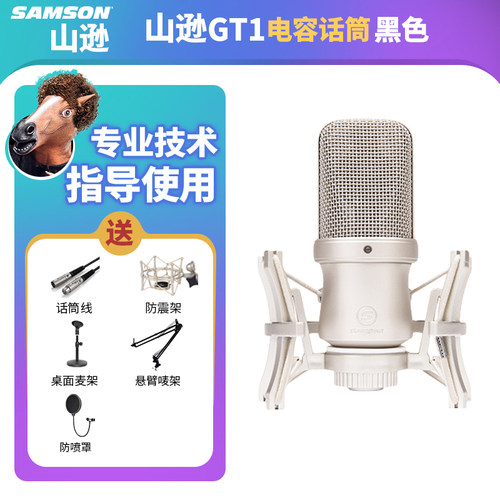 GT1大振膜电容麦克风直播录音