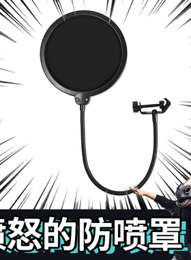 双层大号麦克风录音直播防喷罩