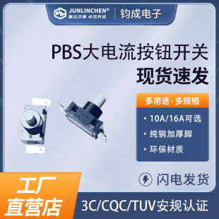 两脚插件16A大电流自锁电源按钮开关吸尘器开关台灯小家电