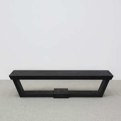 设计师老钱静奢诧寂风实木长茶几