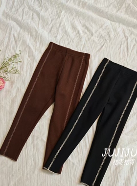 冬款大上新《简述》童装加绒加厚休闲百搭打底裤D62022