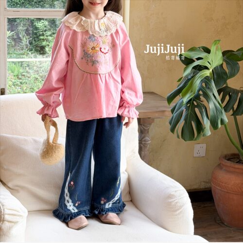 juji•橘寄 26秋款上新 花海半岛女童牛仔裤A8813