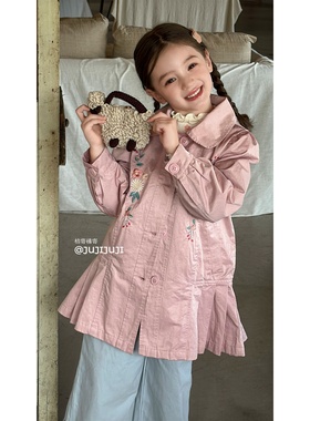 JUJI橘寄-秋款上新【温莎古堡】长袖法式女童风衣A82018