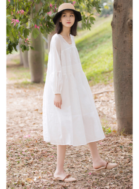 2026新款高端大气场强大上档次苎麻独特漂亮洋气大牌品牌连衣裙夏