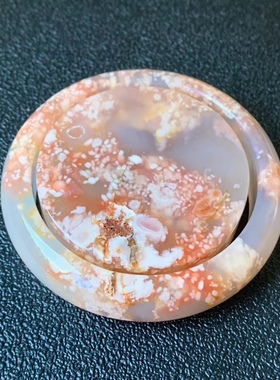 52.4圈马达加斯加天然冰透红色爆米花款樱花玛瑙手镯套装生日礼物