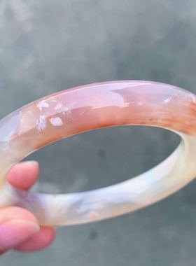 冰透果冻体仙女款百搭风圆条手镯