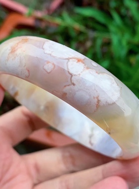 63圈马达加斯加天然彩色樱花玛瑙手镯女款母亲节礼物饰品转运手环