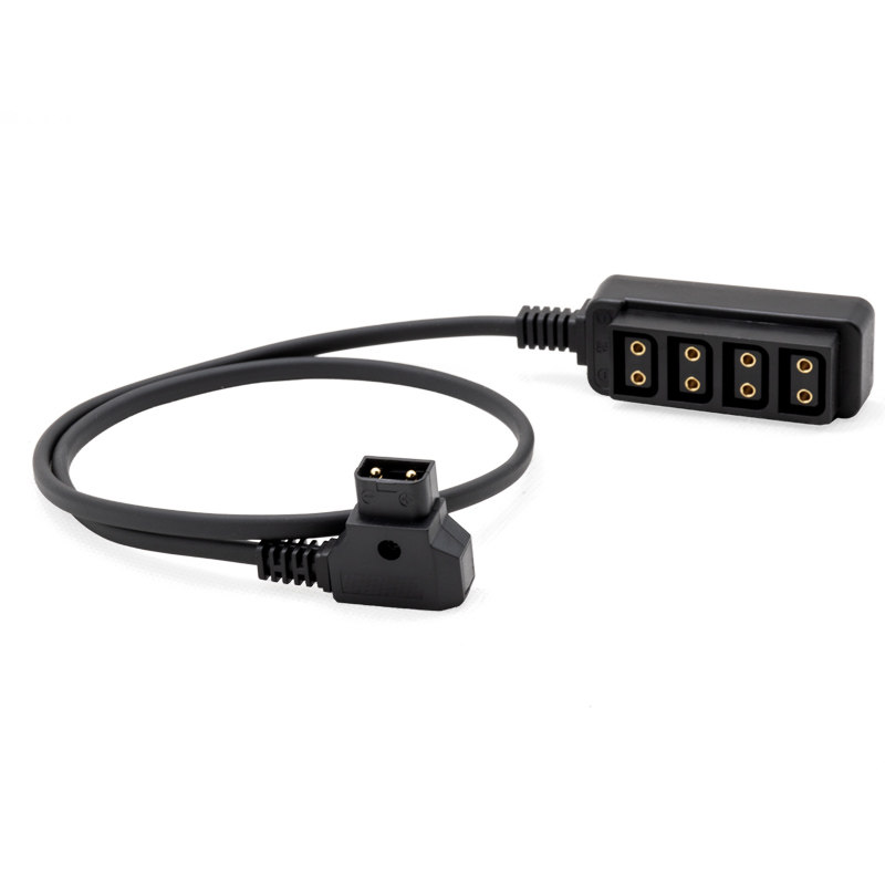 摄影机锂电池D-tap B口安东V口电池一分四带卡位电源线供电线