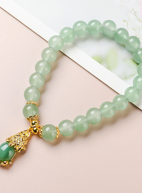 合金手链 古风国风防流苏防玉手串气质绿色轻奢复古宫廷手链手镯