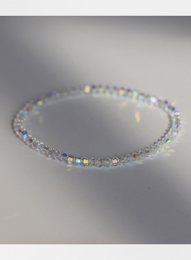 极细水晶气质ins小众设计女生轻奢叠戴简约闺蜜手串