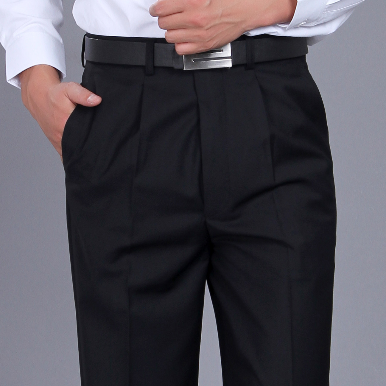 Pantalon droit en polyester pour automne - Ref 1471237 Image 1