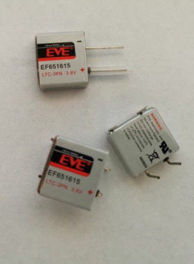 EVE亿纬锂能EF651615锂亚方形电池3.6V一次性容量400mAh锂电池