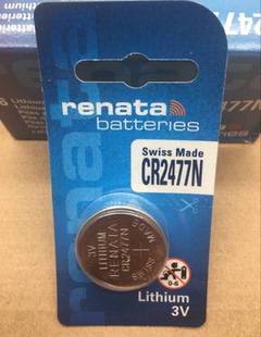renata瑞士CR2477N纽扣电池3V带T型台阶PLC工控设备车钥匙遥控器