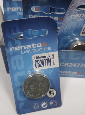 瑞士LITHIUM 正品RENATA CR2477N 3V 电子仪器电池T型台阶电池