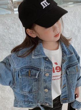 女童春秋装新款牛仔外套韩版宽松时尚宝宝夹克短款儿童中性99080