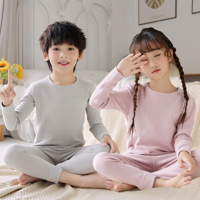 中大童秋衣秋裤秋冬家居服儿童保暖内衣套装男童女童羊毛蚕丝小孩
