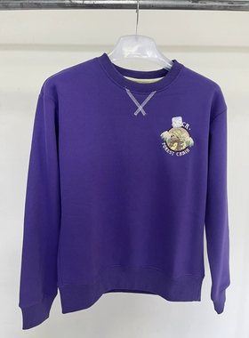 2024年冬装新款圆领卫衣加绒复古时髦宽松上衣女TTMA248T14HTX