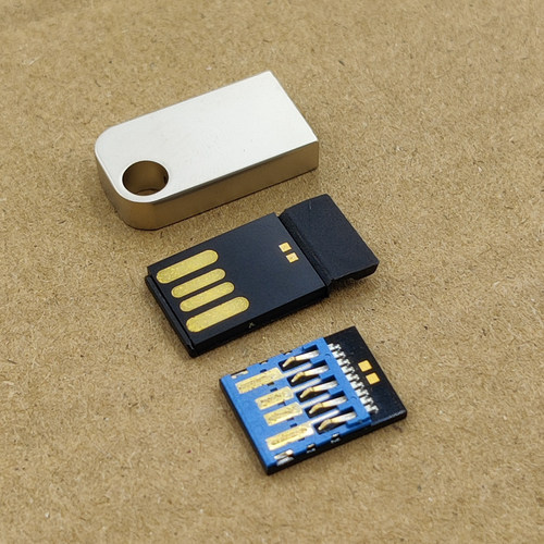 U盘配件 黑胶体全金属短款U盘外壳适合安装3.0短款黑胶体