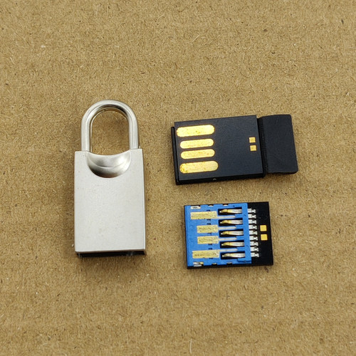 全金属短款黑胶体防水U盘外壳锁型U盘外壳能装2.0和3.0短款黑胶体
