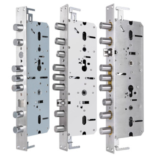 智能指纹锁锁体大霸王40/30*388不锈钢6068双快双活防盗门锁