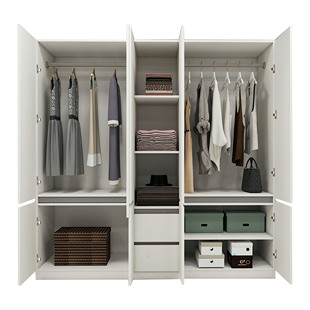 分段式白色衣柜衣帽间储物柜卧室柜北京全屋定制5折