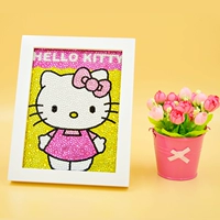 Hello kitty, Hello Kitty, детские мультяшные наклейки, новая коллекция, инкрустировано бриллиантами