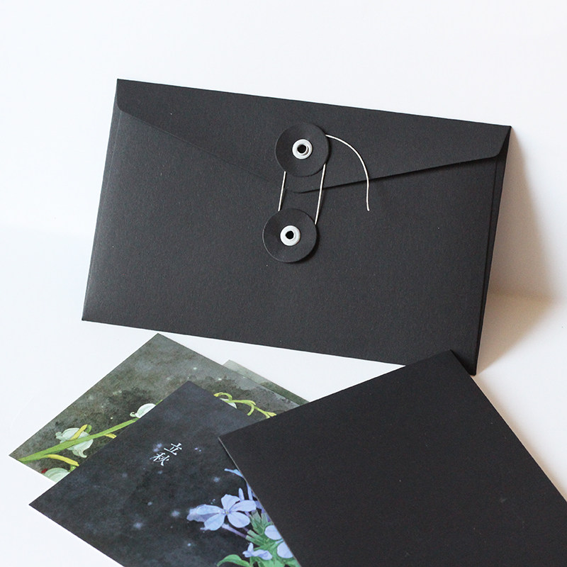 黑色信封 明信片封套