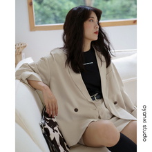 小西装 女 上衣chic纯色气质西服开衫 外套女韩版 宽松西装 2019新款