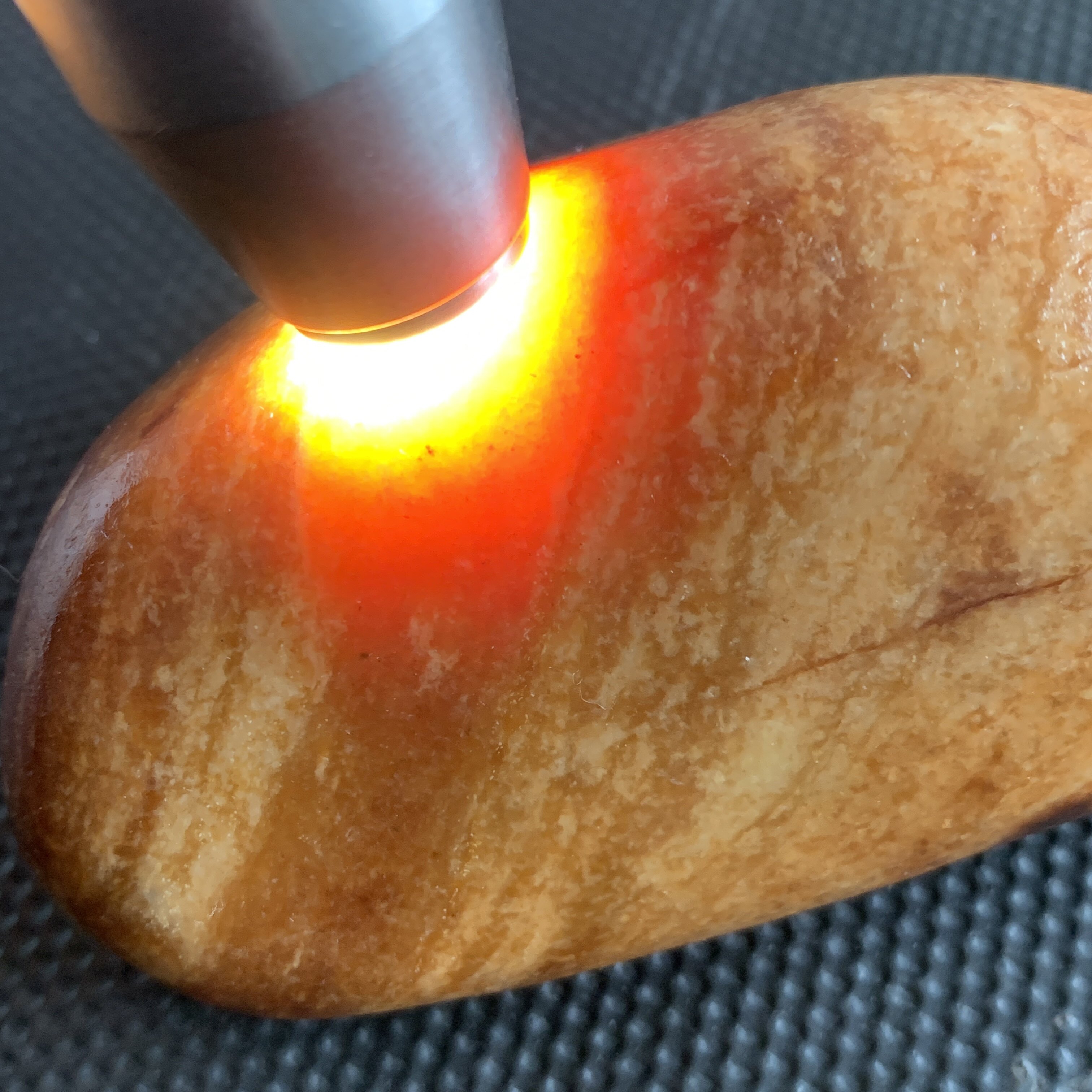 h 新疆和田玉黄沁籽料红沁原石手把件红玉珠宝独籽原皮原籽收藏品