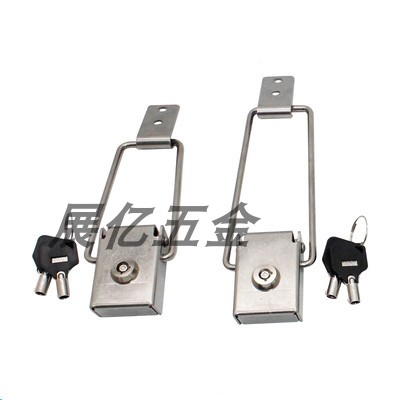 不锈钢广告牌灯箱锁 候车亭公交站台搭扣挂锁宣传栏锁扣灯箱锁608