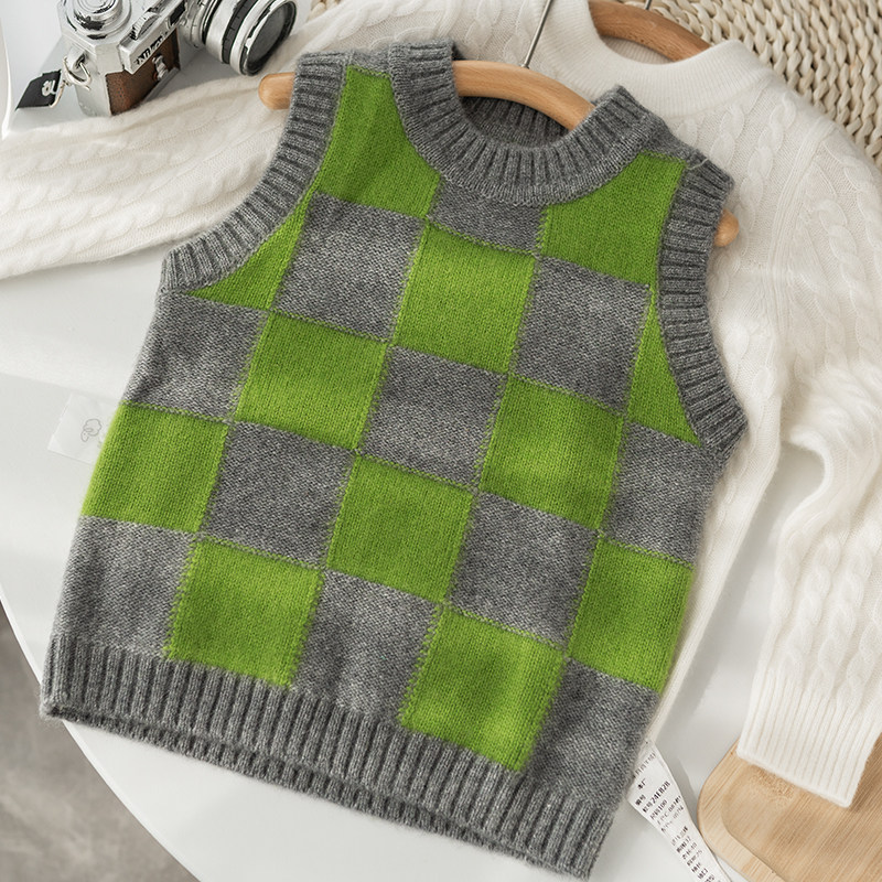 洪叶云台纱线儿童纯羊绒衫背心马甲男童女童冬装毛衣中大童上衣潮,童装/婴儿装/亲子装,毛衣/针织衫,淘宝优惠券,粉丝福利购,淘宝优惠卷