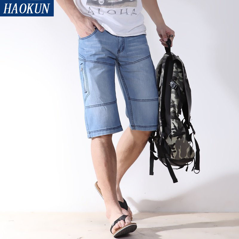 夏季超薄款加肥加大码牛仔短裤