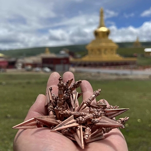 亚青大宝伏藏fa会 金刚杵金刚撅 一个 紫铜小号约5CM