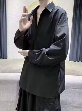 气质原宿ins长袖衬衫新款潮流文艺百搭日系慵懒时尚流行简约