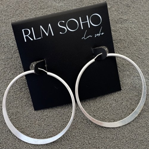 拉睦RLM SOHO西洋欧美风磨花镀银森女文艺范经典几何耳圈环饰品