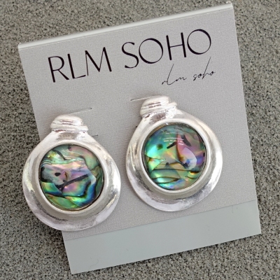 拉睦RLM SOHO幻彩鲍贝设计师腔调文艺气质度假摄影宴会派对耳钉针