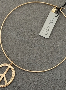 拉睦RLM SOHO大爱反战磨花镀金设计师腔调森女文艺术气质潮人项圈