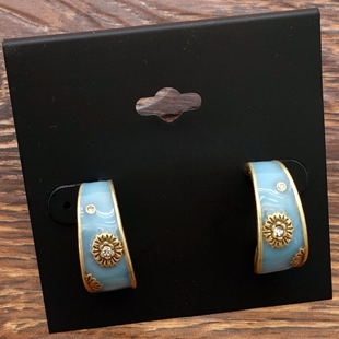 西洋欧美宫廷风珐琅彩釉异域风情森女文艺范度假摄影耳钉针环饰品