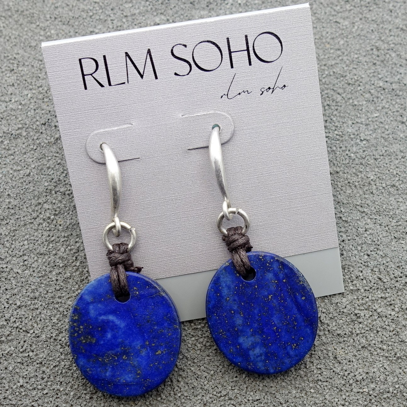拉睦RLM SOHO欧美风青金石设计师腔调森女文艺范别致个性耳环坠饰