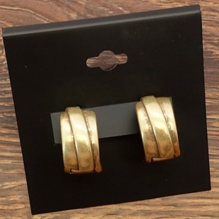 做旧金色设计师强调森女文艺嘻哈朋克摇滚范复古VINTAGE耳圈环饰