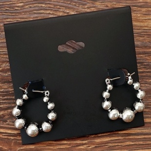 西洋欧美风做旧银色森女文艺范复古VINTAGE百搭款 耳圈 式