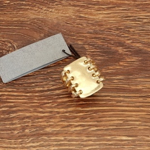 西洋欧美风磨花哑光金色设计师腔调森女文艺嘻哈朋克摇滚范戒指环