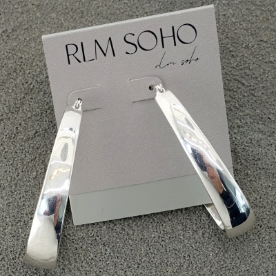 拉睦RLM SOHO欧美风亮银色时尚别致几何造型森女文艺范潮人耳环圈