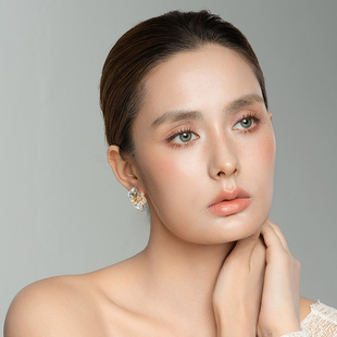 设计师腔调森女文艺术气质金银双色拼接时尚 几何造型耳钉针饰 个性