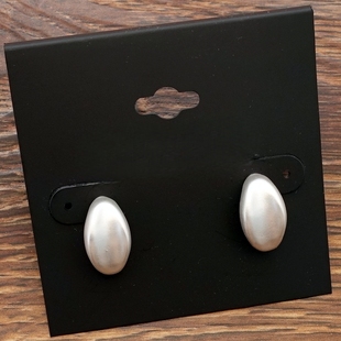 亚光镀银别致小个性 几何造型森女文艺气质简洁百搭耳钉针饰品