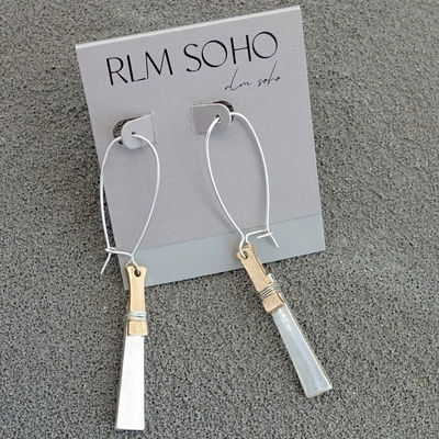 拉睦RLM SOHO手工绕丝金银双色拼接设计师腔调森女文艺范耳环饰品