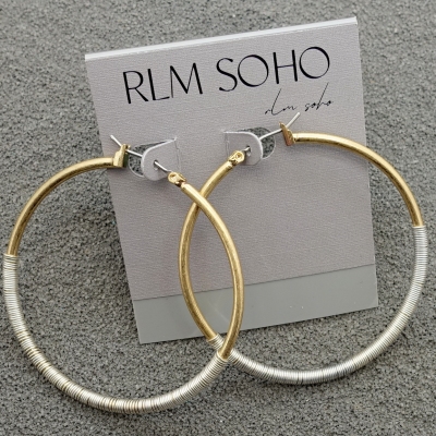 拉睦RLM SOHO手工绕丝设计师腔调森女文艺术气质潮人个性耳圈环饰