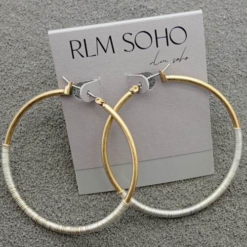 拉睦RLM SOHO手工绕丝设计师腔调森女文艺术气质潮人个性耳圈环饰