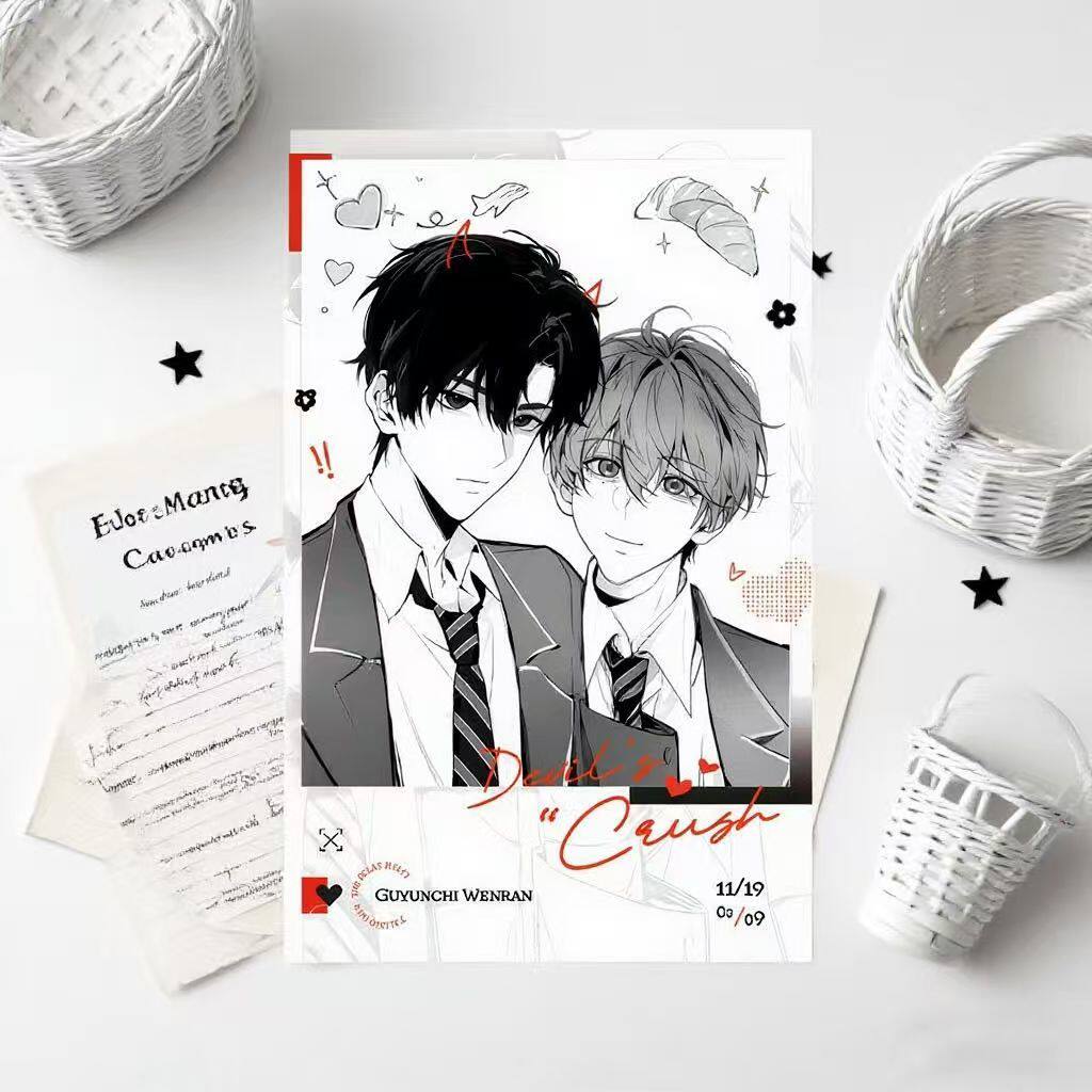 囚于永夜顾昀温然自印小卡黑白简约风高颜值收藏礼物装饰纸片自制